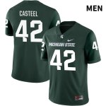Men's Michigan State Spartans NCAA #42 Carson Casteel Green NIL 2022 Authentic Nike Stitched College Football Jersey OD32W13WR